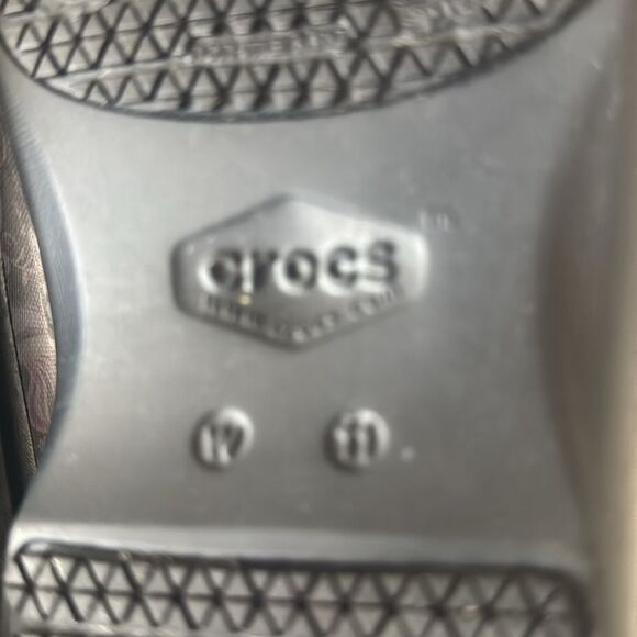 CROCS Dual Comfort NERIA PRO ll Black Paisley Floral Clogs Slip On Shoes Size 11 - Picture 9 of 12